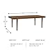 Signature Design by Ashley Lyncott Mid-Century Dining Extension Table with Removable Center Leaf, Dark Brown