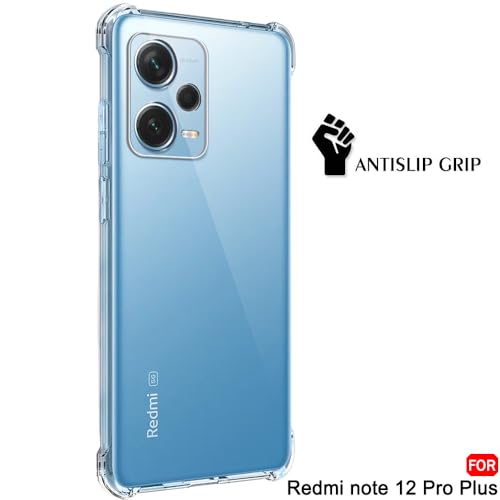 Image of TheGiftKart Crystal Clear Back Cover Case for Mi Redmi Note 12 Pro Plus 5G | Shockproof Soft TPU Case | Cushioned Edges for Ultimate Protection Back Cover Case (TPU, Transparent)