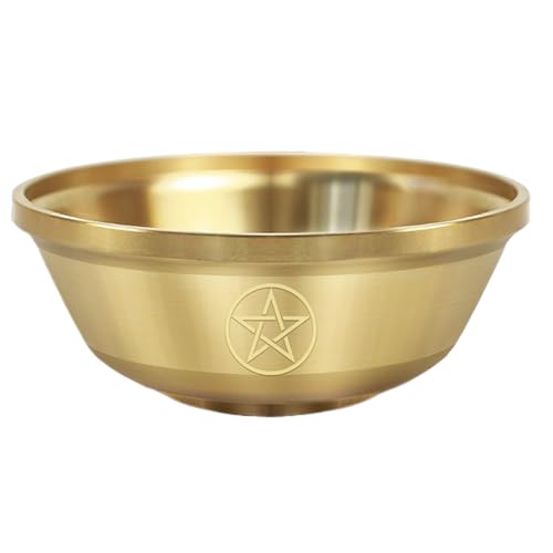 Genérico Cuenco De Cobre, Decoración Hogar Pentáculo Latón, Bowl Pequeño Metal Cristales, Para Incienso Rituales Meditación Yoga Estudio Ceremonias Mindfulness