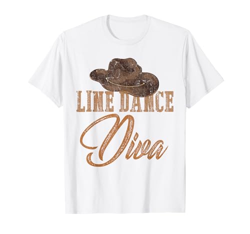 Country Western Line Dance Gifts Line Dance Diva Women Girls Line Dance T-Shirt