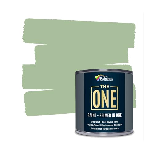 THE ONE All-In-One Paint & Primer - Light Green Satin, 8.5 F...