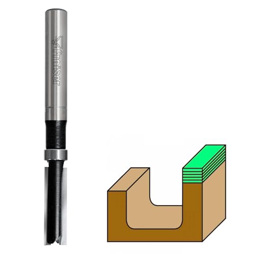 Fraiser Mini Fraise à Copier - fraise pour bois de précision avec roulement, diamètre 6,4 mm, queue 6 mm, pour défonceuse et affleureuse