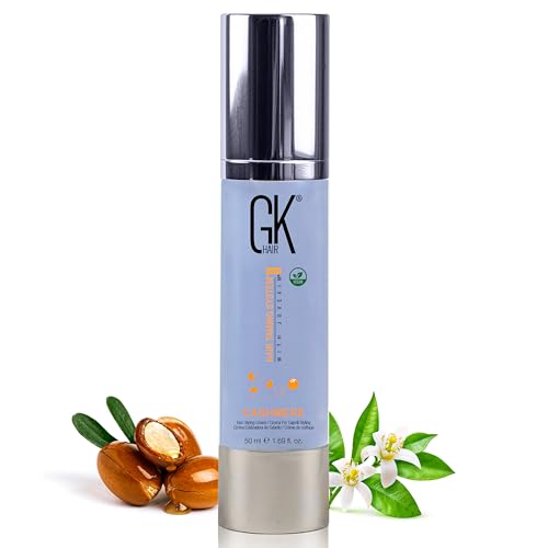 GK HAIR Global Keratin Leave in Cashmere Hair Smoothing and Styling Cream (1.69 Fl Oz/50ml) Argan Oil for Anti-Frizz Sleek Shine and Hydrates Dry Damaged and Unmanageable Hair Repair GK HAIR Global Keratin Leave in Cashmere Hair Smoothing and Styling Cream (1.69 Fl Oz/50ml) Argan Oil for Anti-Frizz Sleek Shine and Hydrates Dry Damaged and Unmanageable Hair Repair