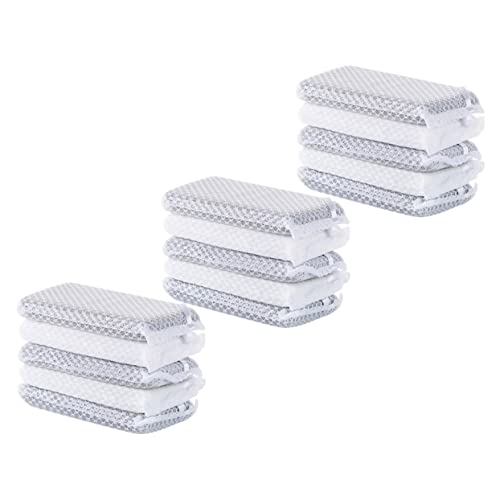 Lurrose 15個 キッチン 掃除 スポンジ 皿 クリーナー デスク ダスター 皿 スポンジ 食器洗い たわし パッド たわし メラミン 皿 タオル 皿 洗濯 ふきん キッチン たわし 洗濯