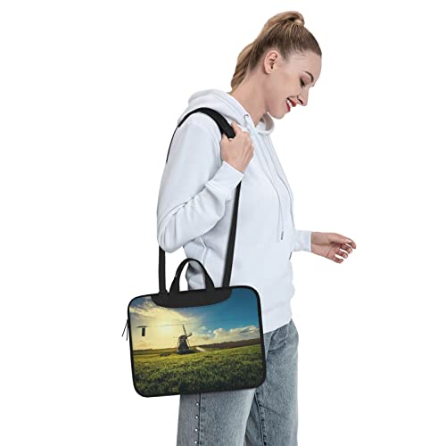 Bolso porta laptop Windmill On The Prairie negro miniatura 7