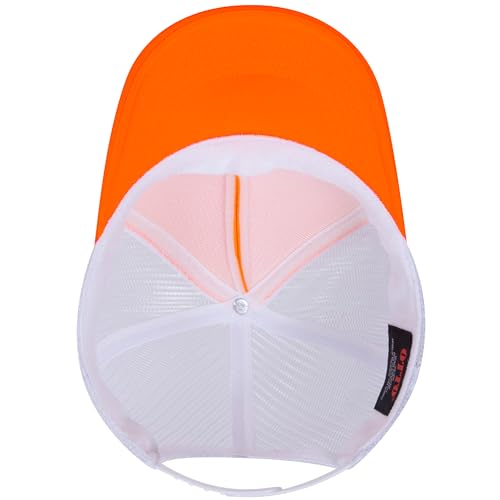 Image of OTTO Polyester Foam Front 5 Panel High Crown Mesh Back Trucker Hats in 97, Bulk, Wholesale
