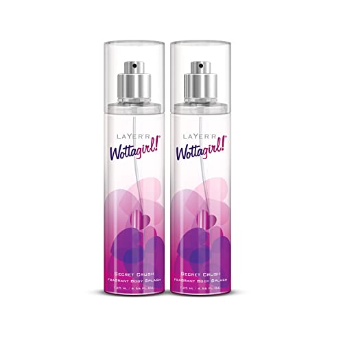 Layer’r Wottagirl Secret Crush Fragrant Body Splash for Women | Long Lasting Fragrance (135ml) (Pack of 2)