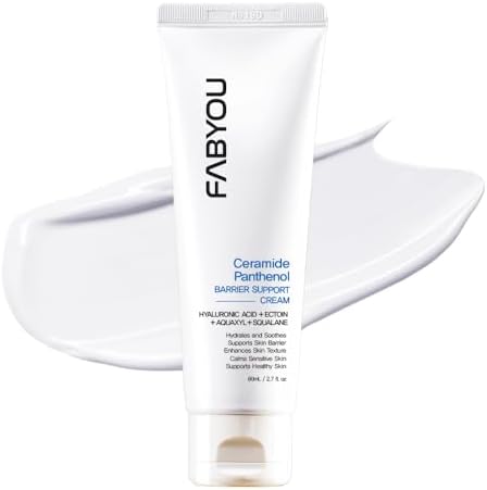 Ceramide Panthenol Barrier Support Moisturizer 2.71 fl oz - Long-lasting Hydration & Soothing for Dry & Sensitive Skin, Strengthens Barrier with 8 Types of Hyaluronic Acid, Korean Skincare