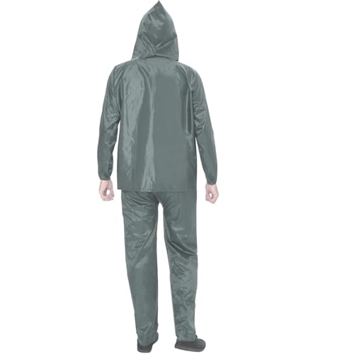 Image of BENAVJI Men's Waterproof Rain Wear Combo | Hooded Raincoat Suit with Pants for Riding, Camping & Travel