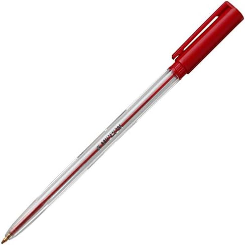 10 RED MICRON BALLPOINT PENS BIROS Micron. MEDIUM POINT