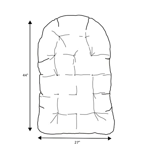 Mozaic Home Outdoor/Indoor Egg Chair Cushion, 44 in x 27 in x 4 in, Cameo by Sorra Home - Image 4
