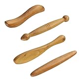 4 StüCk Massagestab Holz Massivholz Triggerpunkt DrüCker Glatt Massage Stick Lindert Nackensteifheit, RüCkenschmerzen Und BeinermüDung