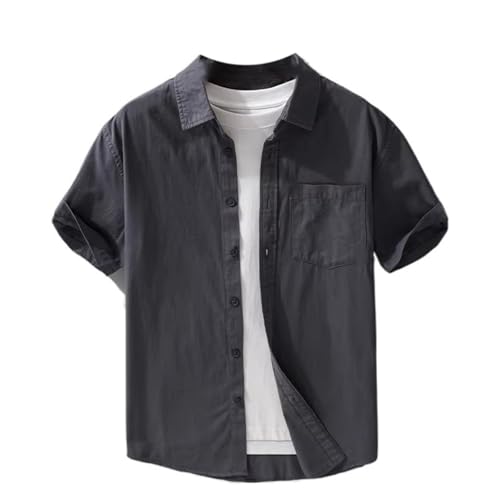Chemise homme légère respirante à col rabattu manches courtes confort