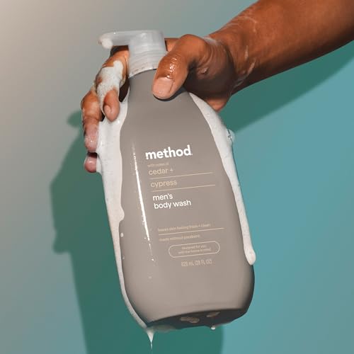 Image of Method Men Body Wash, Cedar and Cypress, Paraben and Phthalate Free, Quick-Lathering Cleansers, Cruelty Free, 28 oz