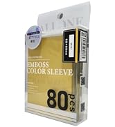 Allone ALG-CSMNNE... Card Sleeves, 2-Layered Openwork Embossed Color Sleeves, 2.4 x 3.5 inches (62 x 89 mm), Mini Yellow, 80 Pieces, Compatible with Yu-Gi-Oh! Vanguard, Battle Spirits