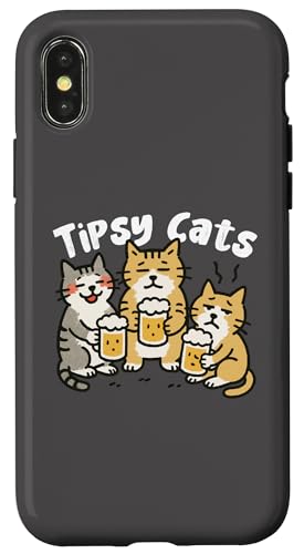 Tipsy Cats ˂ r[  t ݉ r[D D ˂D 킢  ʔ X}zP[X iPhone X/XS p