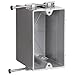 Pass & Seymour P1-18-R Switch/Outlet Box, 1-Gang, Depth: 2.68", Nail-On, Non-Metallic