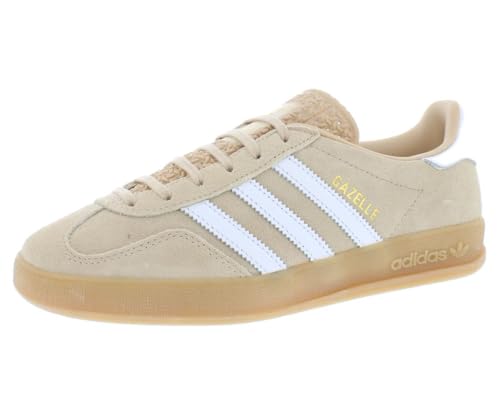 Adidas Women's Gazelle Indoor W Magic beigeFtwr White/Gum 3 8.5 US
