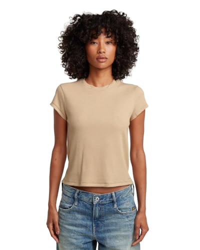 T-Shirt G-Star Structured Baby R T WMN Tee Shirt Coton Col Rond Femme Luxe