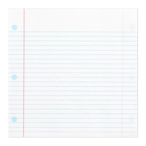 100Pcs Back to School Paper Lunchen Napkins Notebook Disposable Napkin
