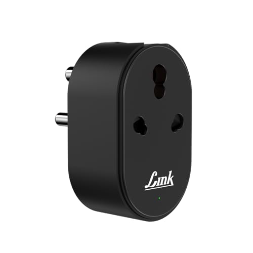Image of Link NEO+ Wi-fi Smart plug 16A (Black) | App Control, Energy Monitoring, Timer & Scheduling | Large Appliances like Geysers, Microwave Ovens, Air Conditioners | Plug & Play Smart Automation