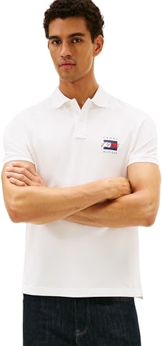 Polo Tommy Hilfiger manches courtes homme en maille pique robuste