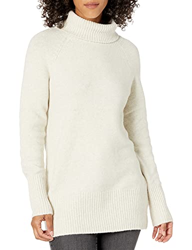 Goodthreads Women's Boucle Turtleneck Sweater, Oatmeal Heather, Small #TOP4