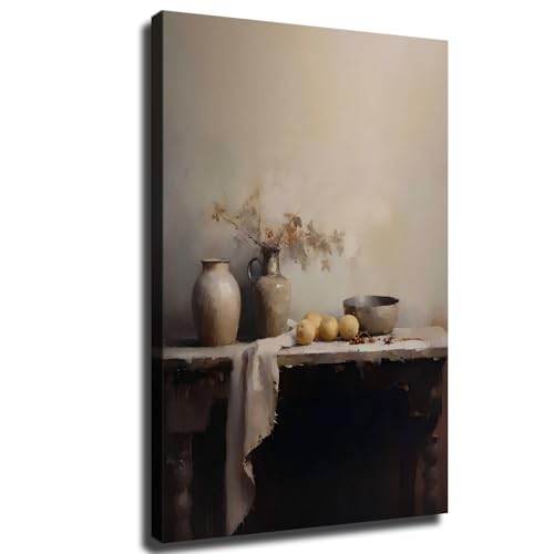 Charming French Kitchen Wall Art, Rustic Farmhouse Wall Decor, Neutral