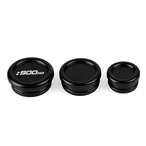 Oldbones 6PCS Motorrad Rahmen Endkappen Blindstopfen Motorrad für Z900RS 2018 2019 in Schwarz