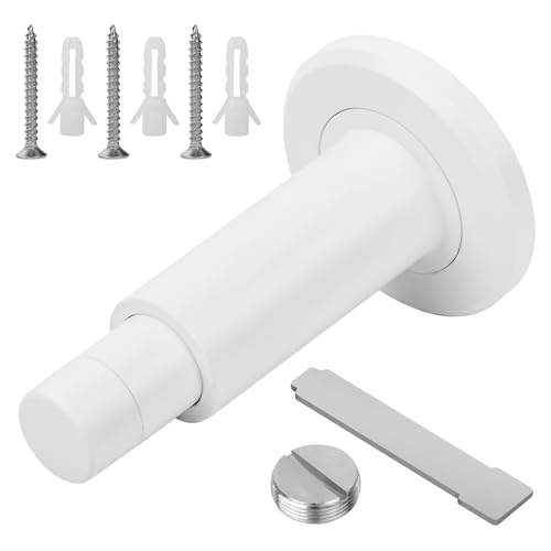Hommyzone Adjustable Height 304SS Door Stopper, White,1Pack