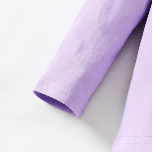 Image of Magic Park 1-14Y Toddler Ruffle T Shirt Girls Solid Color Blouse Kids Girl Short Long Sleeve Tops Casual Tee