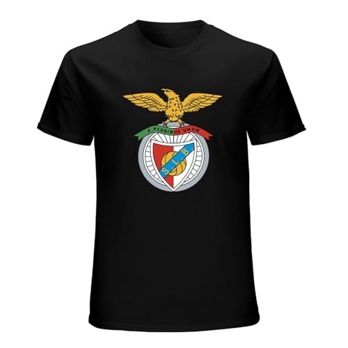 Maodisen Sl Benfica - T-shirt de manga curta para homem, cor preta, Preto, L