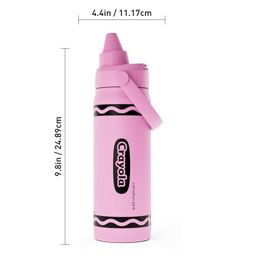 Image of CamelBak Crayola Chug Insulated Stainless Steel Water Bottle, Cold Retention Design with Spill Resistant Chug Lid for Everyday Hydration, 16oz, Carnation Pink