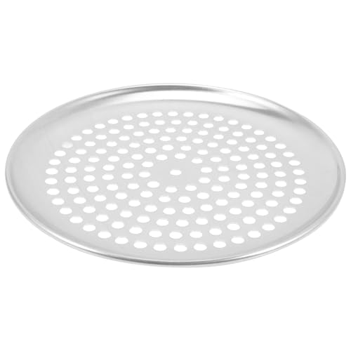 SHERCHPRY Bandeja y Distribución Uniforme del Calor con Agujeros de Acero Inoxidable para Pizza Superficie Lisa para Hornear Pizza