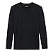 Price comparison product image Schiesser Men's Mix & Relax Langarmshirt V-Ausschnitt Pyjama Top, Black (Black 000), 52