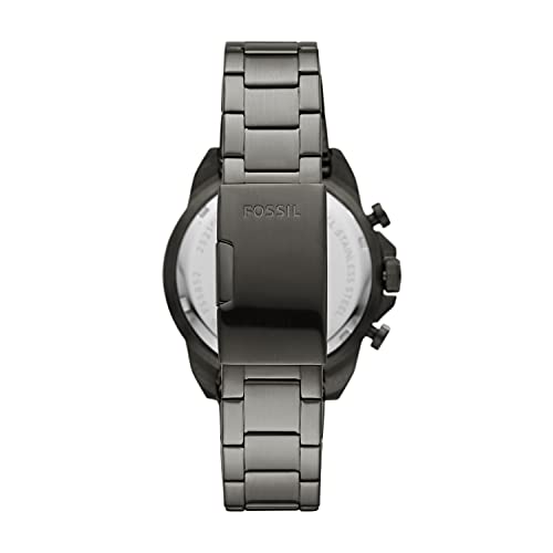 Fossil Men's Bronson Quartz Stainless Steel Chronograph Watch, Color: Smoke (Model: Fs5852) #TOP2