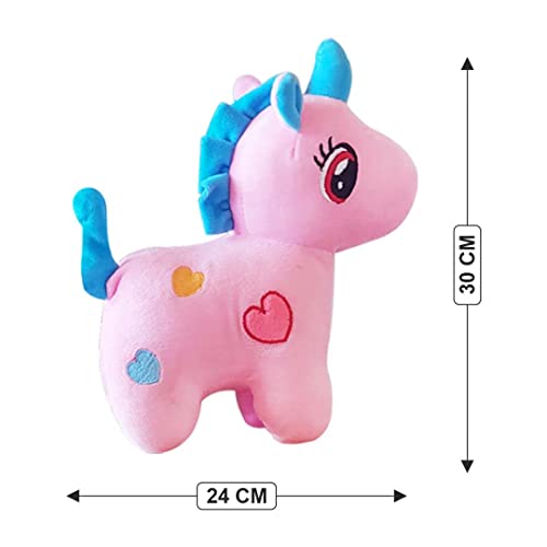 Webby-Standing-Unicorn-Teddy-Bear-Plush-Soft-Toy-Cute-Kids-Birthday-Animal-Baby-BoysGirls-25CM-Pink
