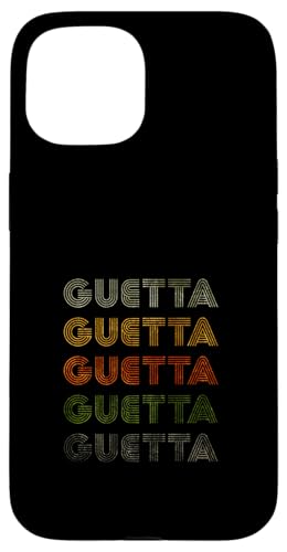 Carcasa para iPhone 15 Amor Corazón Guetta Tee Grunge Estilo Vintage Negro Guetta