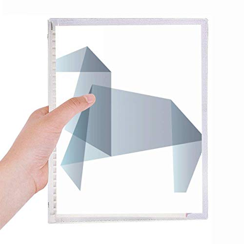 Carnet de notes en spirale motif cheval abstrait origami de style géométrique