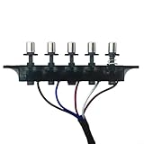 Lawnoval Dunstabzugshauben-Schalterknopf, 5-Tasten-Bedienfeld mit Schloss, PC-Material, Lochabstand 12 cm, Draht 40 cm, für Entlüftungshauben-Ersatz