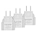 kwmobile 3X Adaptateur Voyage USA - Convertisseur fiche sans Terre européenne Type C vers Prise sans Terre Type A - États-Unis Canada Mexique Japon
