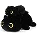 MIAOHAHA Plush Cat Toy Plush Pillow Stuffed Animal Cat Toy Cute Plushies Kids Plush Toy Pillow(Black Cat,30cm/11.8in)