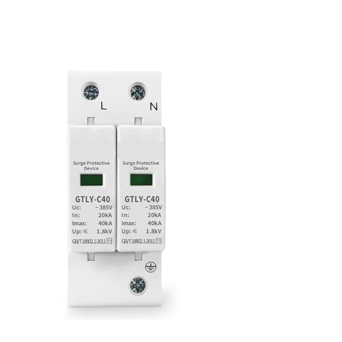 Protector de sobretensiones 2P AC 385V pararrayos fotovoltaico de 30KA a 60KA