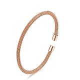 【Eröffnungsdesign】Das Armband ist als offener Typ konzipiert und für Handgelenke aller Größen geeignet. Der ganze Körper besteht aus feinen hohlen Maschenlöchern, einfach und zart, großzügig und elegant.