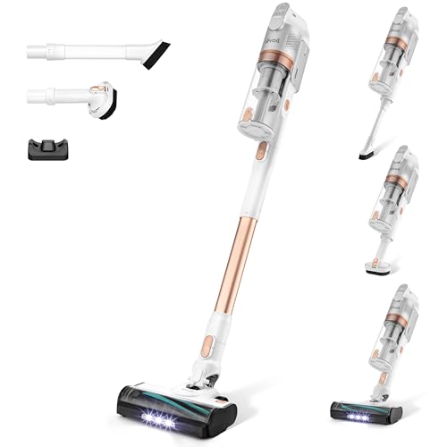 Levoit Cordless Vacuum Cleaner, Runtime for 75m², 100,000 RPM Brushless Motor, 8-in-1 Vacuum Cleaner, 5-Level 99.9% Filtration Efficiency, Anti-Hair Wrap, Hard Floors, Carpets & Cars, LVAC200 Silver