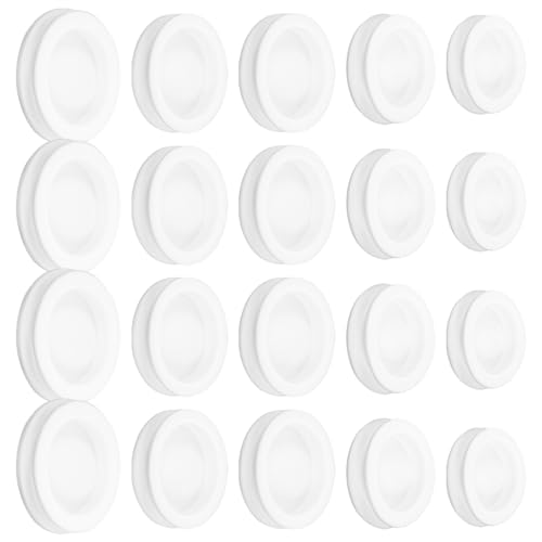 NUOBESTY 20 Pack Piggy Bank Stopper, Piggy Bank Silicone Plugs Replacement Saving Box Plug Hole Cover Silicone Seal for Coin Jar Bottom Accessories 28mm, 30mm, 32mm, 34mm, 36mm