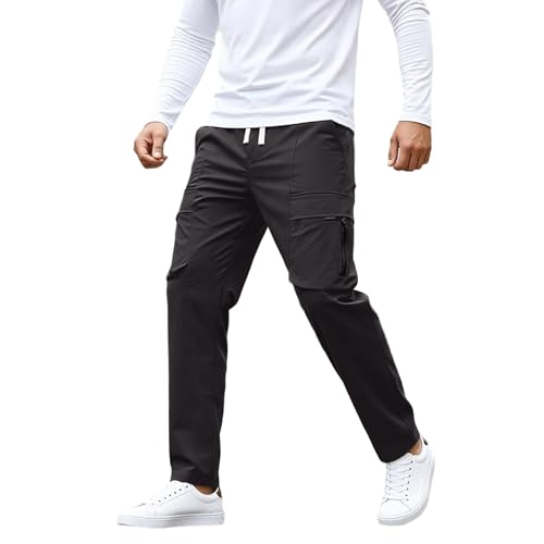 Pantalon cargo d'été pour homme avec poches et cordon de serrage