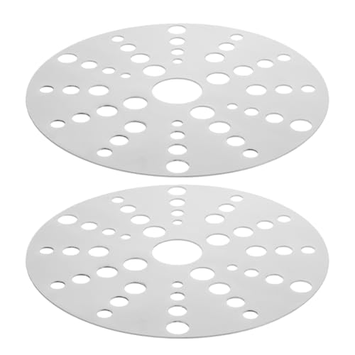 MUELODSIC Placa Adaptadora de Conducción de Calor de Acero Inoxidable Orificios 23 Cm para Cocina, Set de 2 Piezas, Accesorio para Placas de Inducción y Estufa de Gas, Utensilio Doméstico