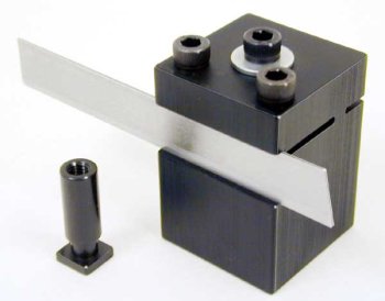 Rear mount cut-off tool holder