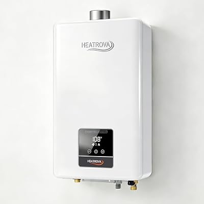 Propane Gas Tankless Water Heater Indoor,HeatRova 4.3 GPM 102,000 BTU,Instant Hot Water,Constant Temperature,Pure Copper Heat Exchanger,3/4" NPT Connector,Energy-Saving,On-Demand for 3–4 Fixtures